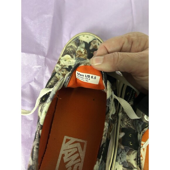 Vans X ASPCA Cat Sneakers Mens 6.5 Womens 8 Lace Up Kitty Rare Special Edition - Picture 8 of 8